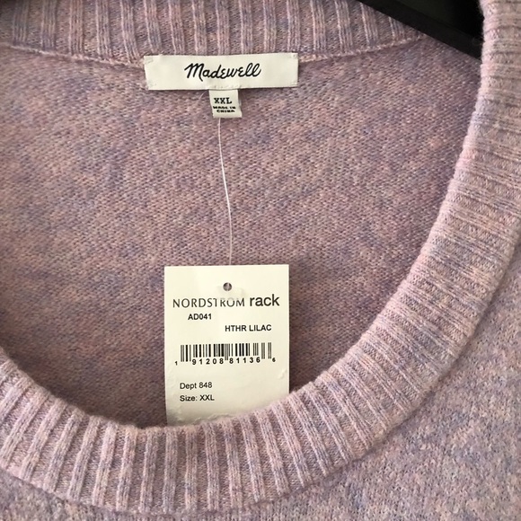 Madewell Lilac Purple Payton Pullover Sweater XXL - Picture 7 of 9